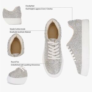 White sparkly sneakers